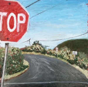 Stop Sign At Headland Road