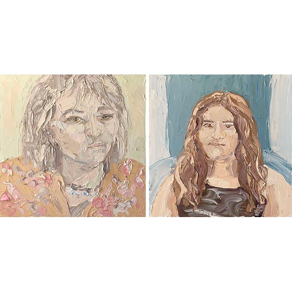 "My Girls", 100x200cm, oil on canvas. FINALIST 2022 Percival Portrait Painting Prize.