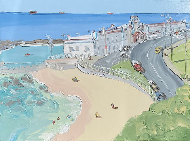 “Newcastle Ocean Baths”, 75x100cm, oil on canvas. WINNER 2024 Newcastle Club Foundation Art Prize.