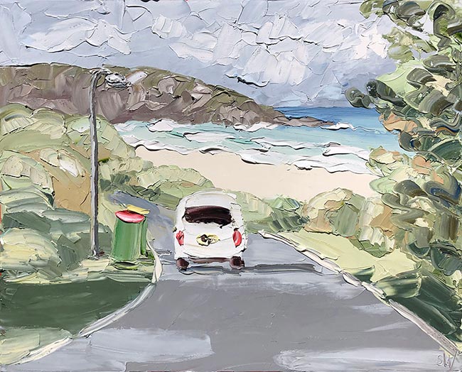 “Bin Night”, 120x150cm, oil on canvas. FINALIST 2025 Sunshine Coast Art Prize.